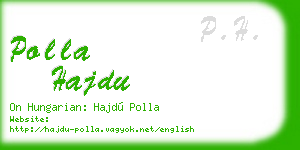 polla hajdu business card